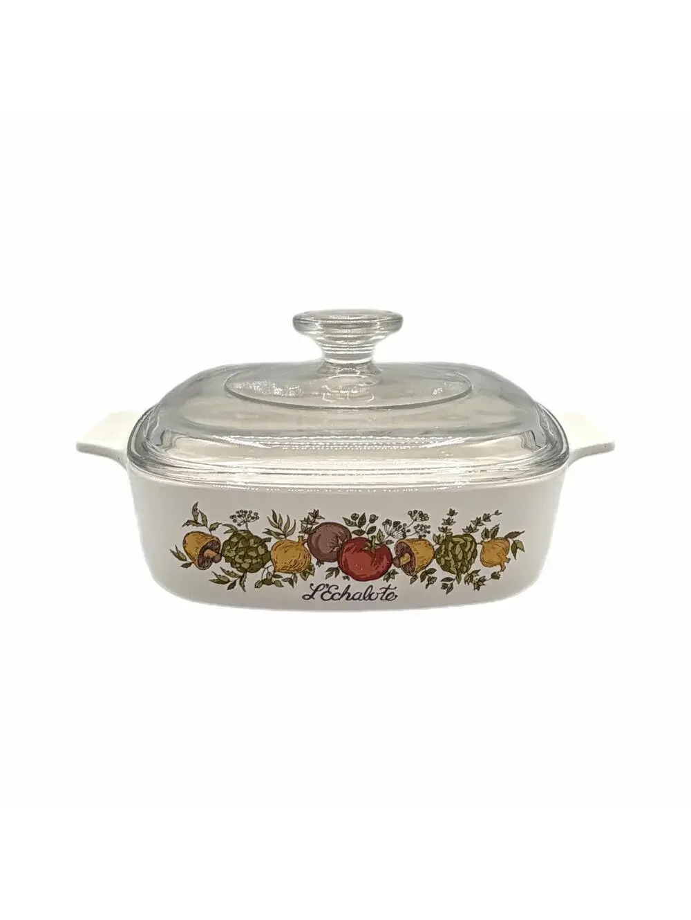 Vintage CorningWare L’Echalote A-1-B 1 Quart Casserole Dish with Glass Lid A7C